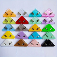 6pcs Corner Clip Test Paper Storage Triangle Clip File Folder Stationery