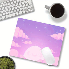 Purple Patterned Mouse Pad for Gaming and Work, 4 Sizes
