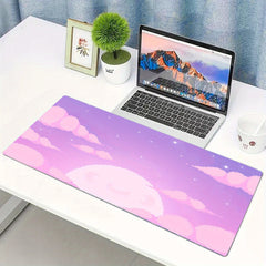 Purple Patterned Mouse Pad for Gaming and Work, 4 Sizes