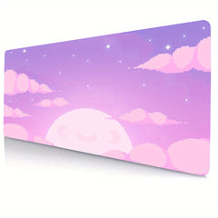 Purple Patterned Mouse Pad for Gaming and Work, 4 Sizes