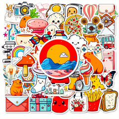 50pcs Healing Life Item Decorative Stickers Luggage Water Home Graffiti