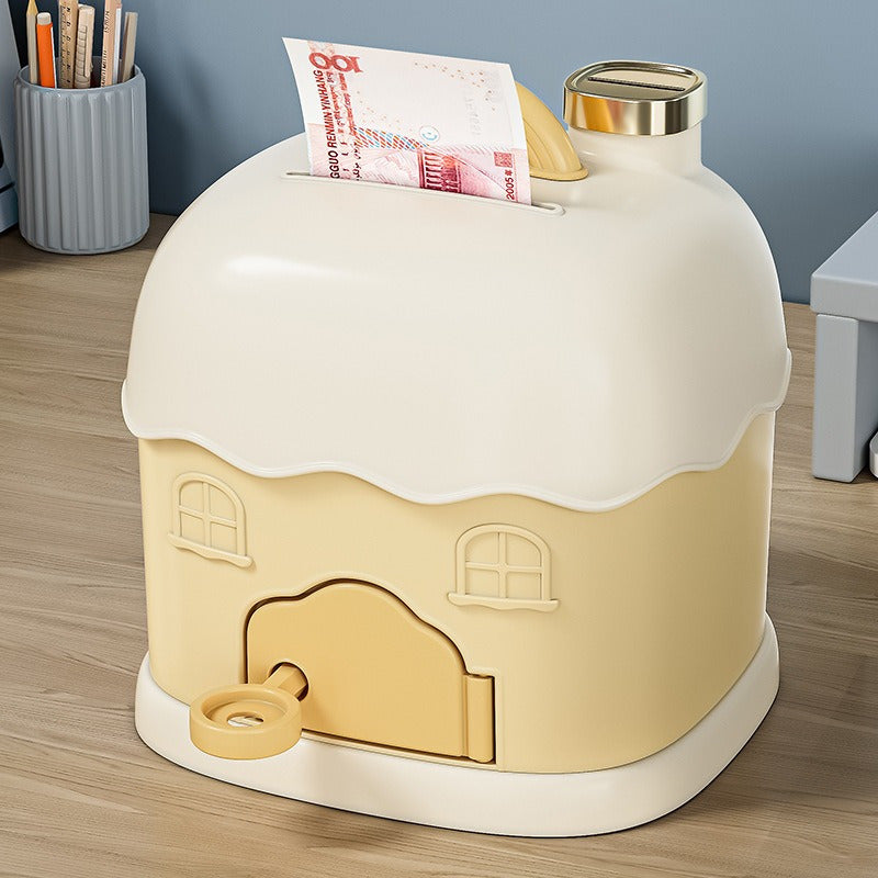 Portable Coin Piggy Bank Year's Cabin Storage Box