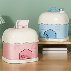 Portable Coin Piggy Bank Year's Cabin Storage Box