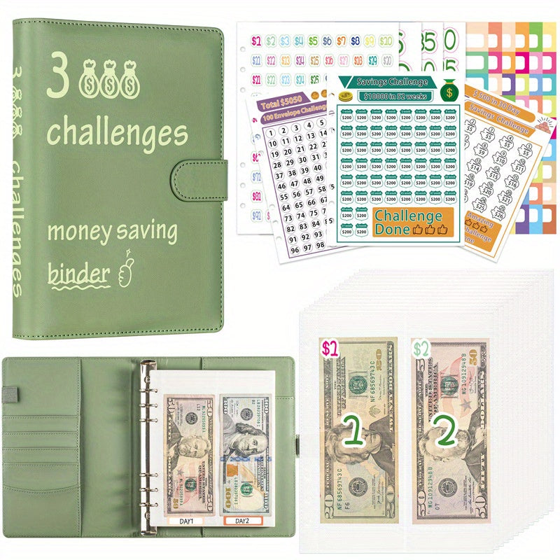 100 Challenge Savings Book Cash Envelope Savings Book Budget Loose Leaf Book