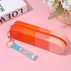 Silicone Pencil Case Stationery Box Creative Portable Pencil Case Random Chain