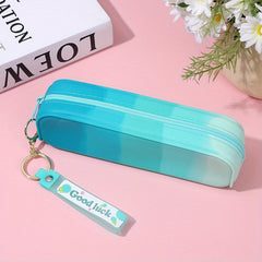 Silicone Pencil Case Stationery Box Creative Portable Pencil Case Random Chain