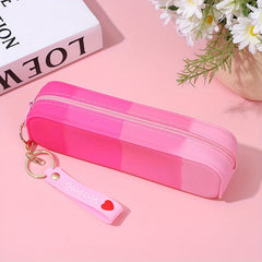 Silicone Pencil Case Stationery Box Creative Portable Pencil Case Random Chain