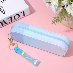 Silicone Pencil Case Stationery Box Creative Portable Pencil Case Random Chain