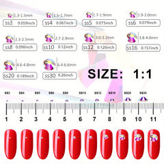 6000Pcs Iridescent Ab Stones Flat Back Rhinestones