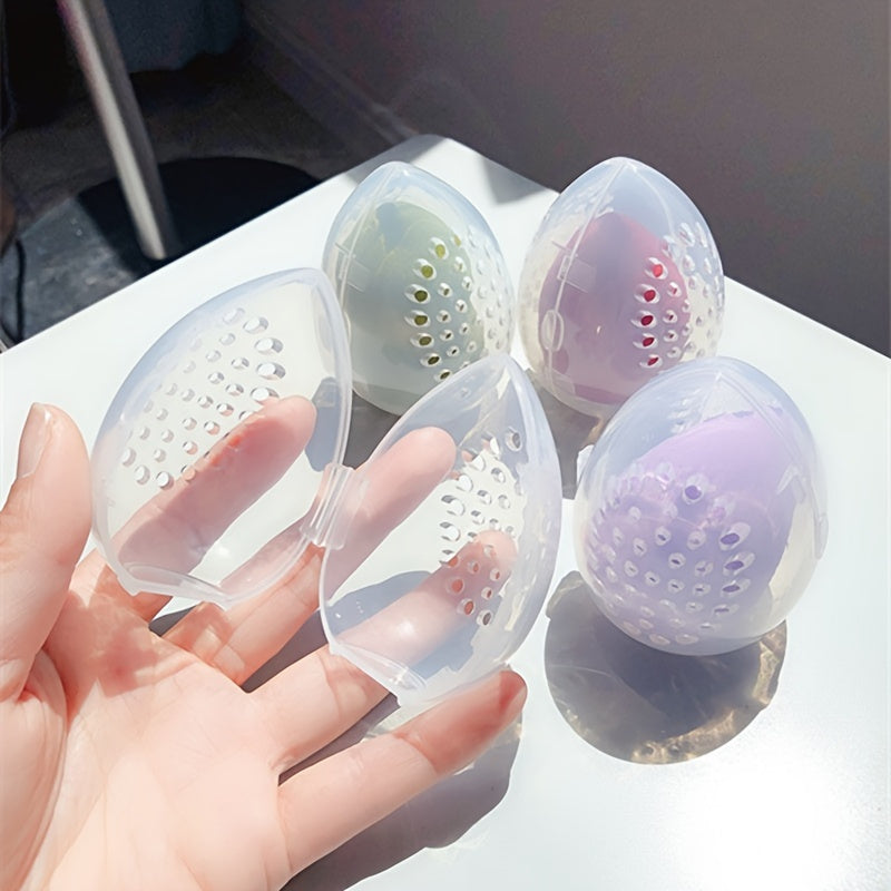 Mini Transparent Travel Makeup Sponge Storage Box Portable Sponge Case