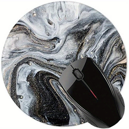 Grey Marble Mouse Pad Anti Slip Rubber Round Mousepads