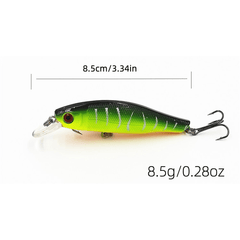 5pcs Bionic Minnow Lure Hard Plastic Bait Treble Hook Fishing Accessory