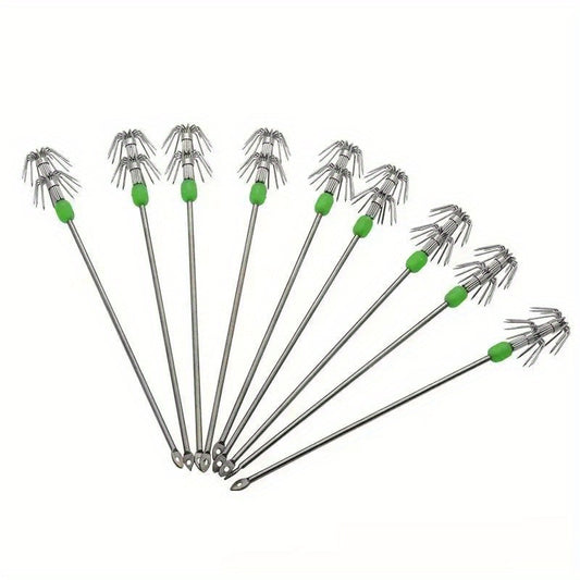 3pcs Squid Jig Double Layer Squid Hook Fishing Accessories