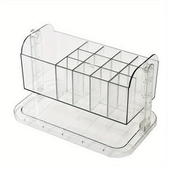 Striped Compartment Desktop Storage Box Cosmetics Finishing Sorting
