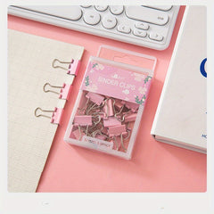 25pcs Mixed Box Macaron Office Long Tail Clip Ticket Clip