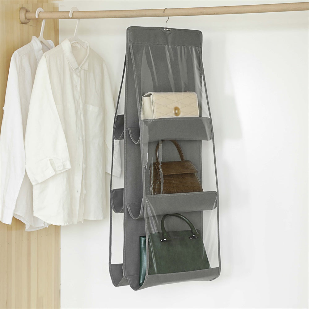 6 8 Pockets Hanging Bag Organizer Storage Household Hanging Rack