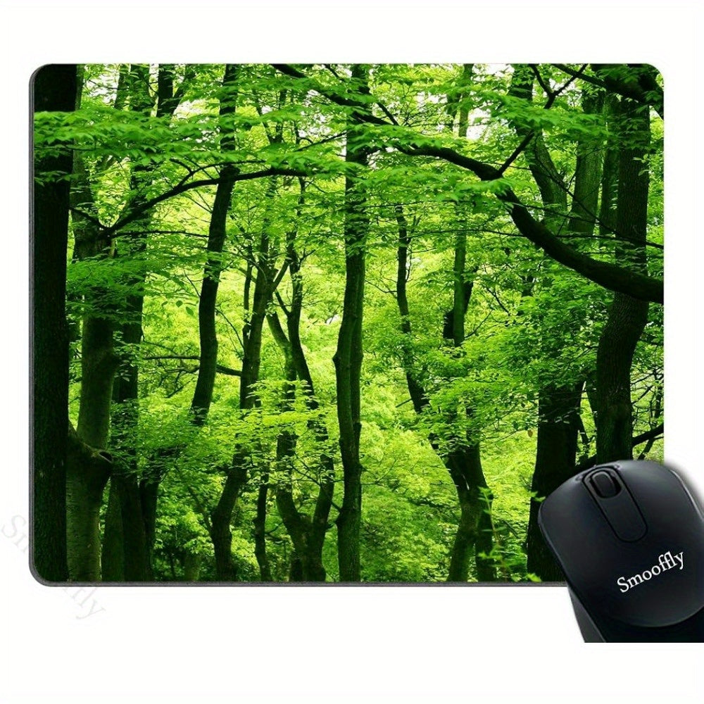 Green Tropical Rainforest Trees Mouse Pad - Fresh Green Gaming Mouse