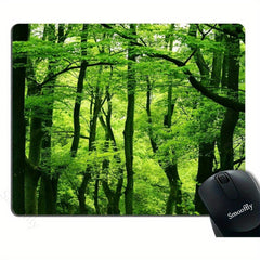 Green Tropical Rainforest Trees Mouse Pad - Fresh Green Gaming Mouse