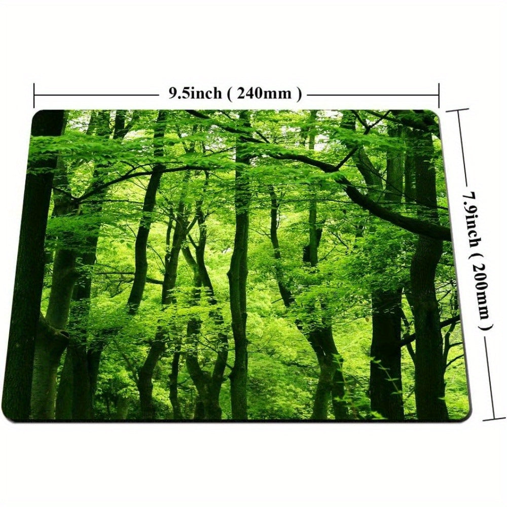Green Tropical Rainforest Trees Mouse Pad - Fresh Green Gaming Mouse