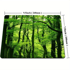 Green Tropical Rainforest Trees Mouse Pad - Fresh Green Gaming Mouse