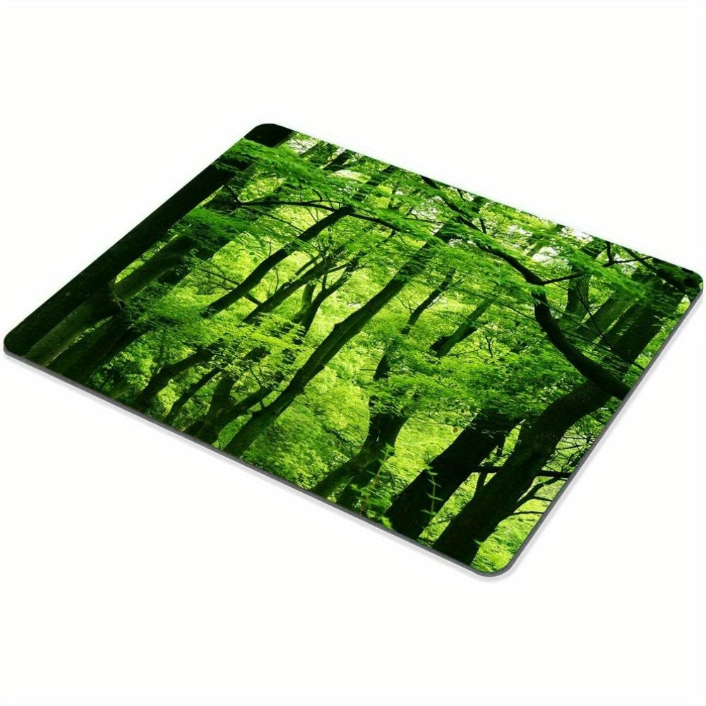 Green Tropical Rainforest Trees Mouse Pad - Fresh Green Gaming Mouse