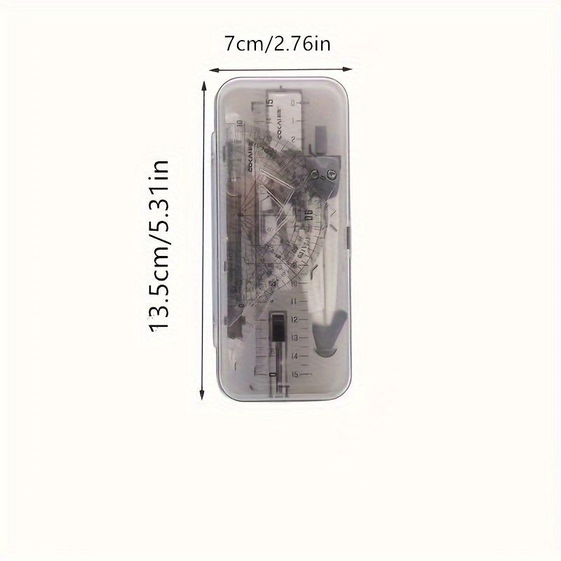 Translucent Frosted Double Layer Pencil Case with Lock