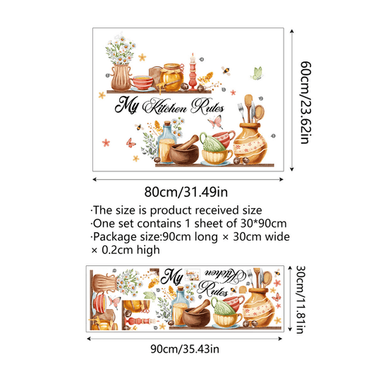 1pc Removable Kitchen Wall Stickers Decor