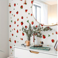 2pcs Strawberry Decal Wall Sticker Removable Decor