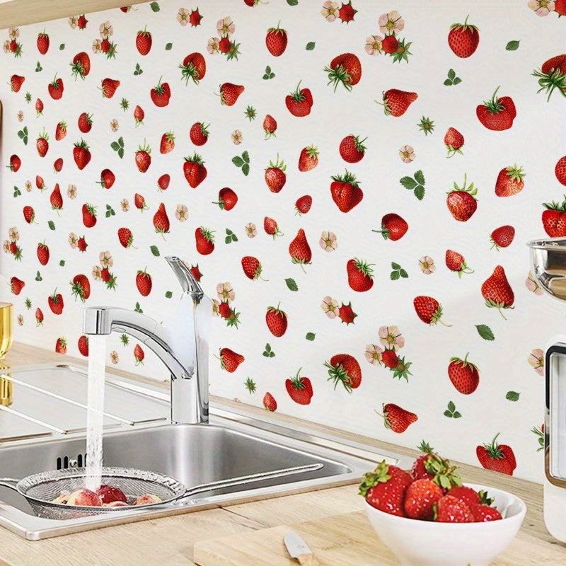 2pcs Strawberry Decal Wall Sticker Removable Decor