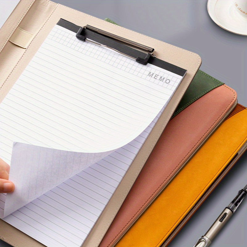 A4 Faux Leather Business Folder Sales Manager File Board Folder