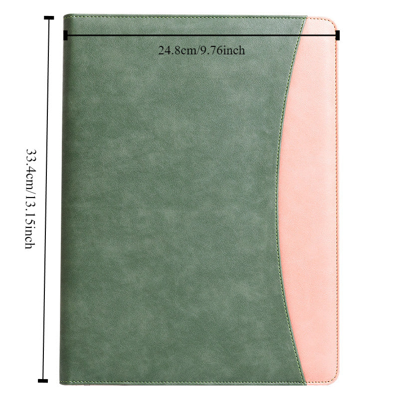 A4 Faux Leather Business Folder Sales Manager File Board Folder