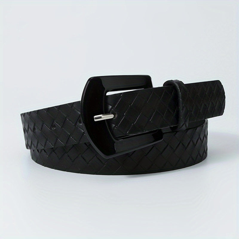Embossed Wide Belt Resin Pin Buckle PU Belt