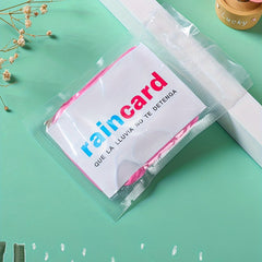 3pcs Compressed Disposable Raincoat Mini Portable Transparent