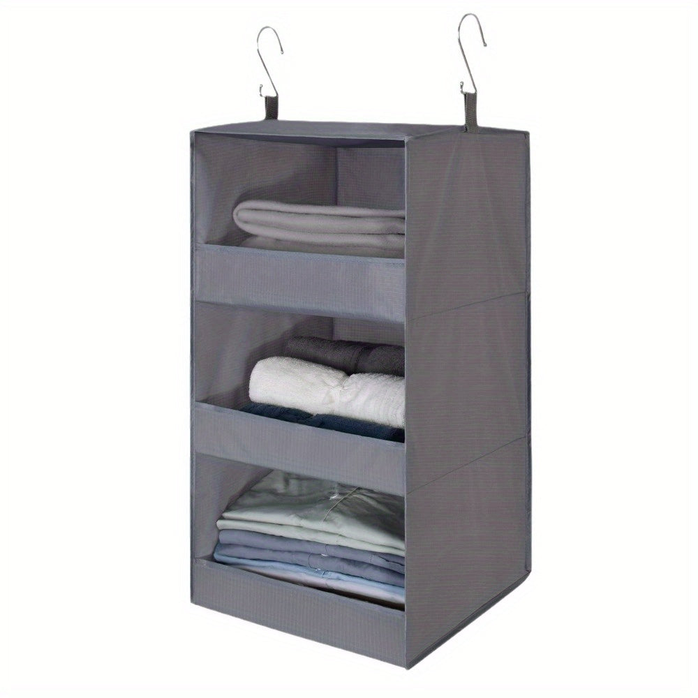 Foldable Hanging Closet Shelves Hanging Organizers Gray