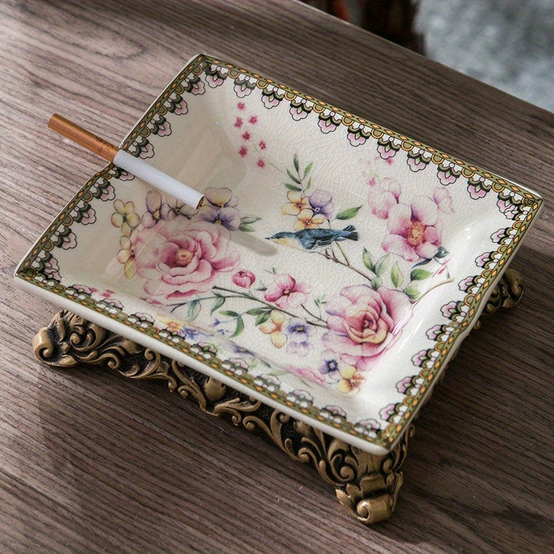 American Rustic Ceramic Ashtray Bar Party Coffee Table Decoration