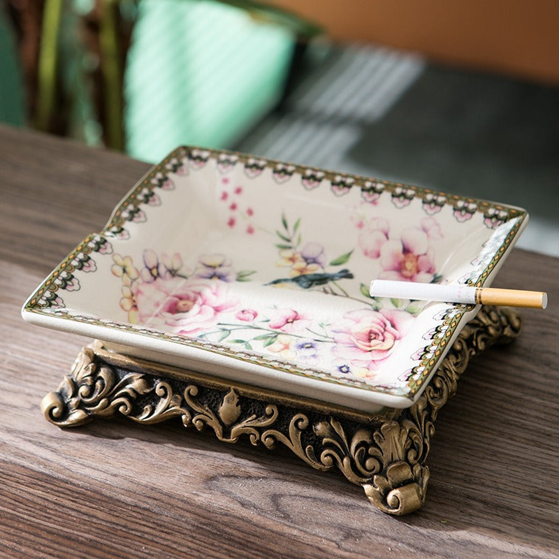 American Rustic Ceramic Ashtray Bar Party Coffee Table Decoration