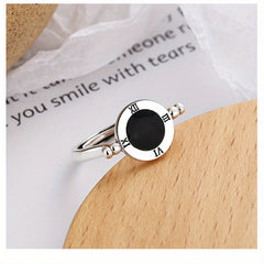 Vintage Gothic Style 925 Silver Adjustable Opening Ring for Women Men