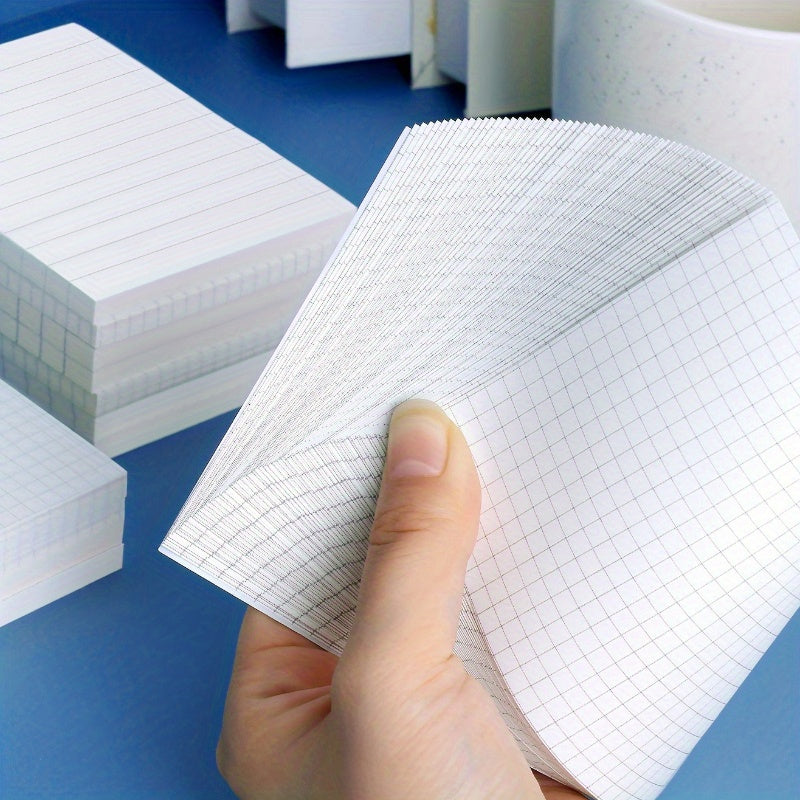 2pcs Student Sticky Notes with Horizontal Grid Layout & Light Lines