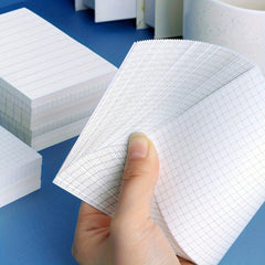 2pcs Student Sticky Notes with Horizontal Grid Layout & Light Lines