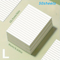 2pcs Student Sticky Notes with Horizontal Grid Layout & Light Lines