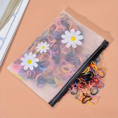 10 Pcs Daisy Pattern Storage Pouches Makeup Bags