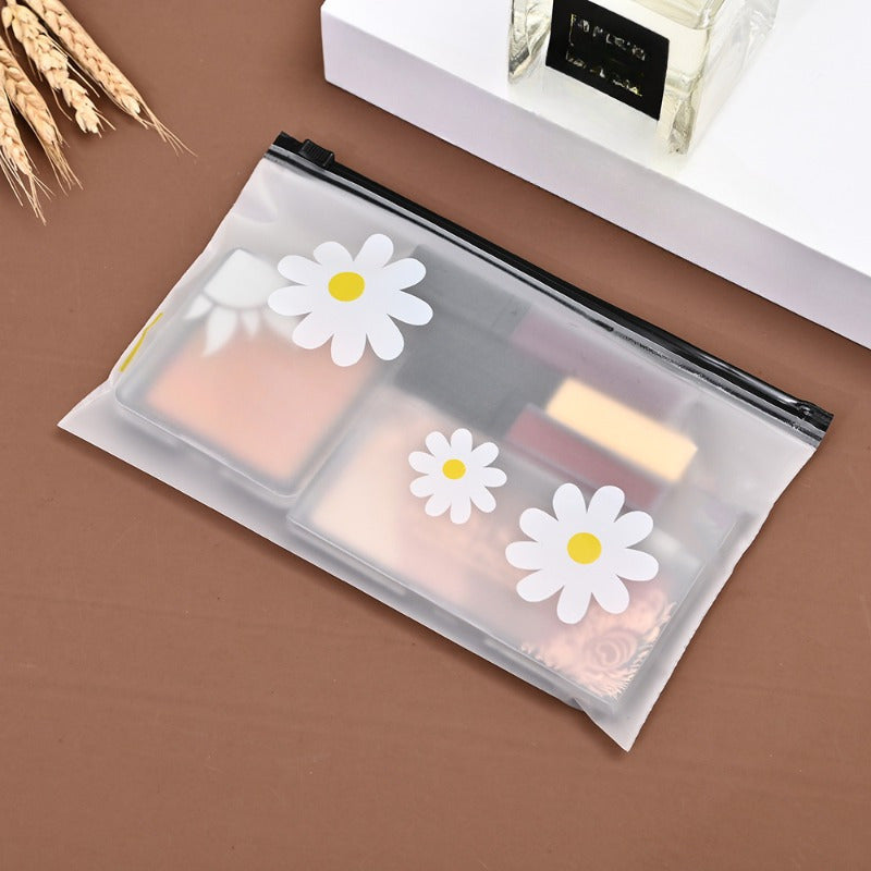 10 Pcs Daisy Pattern Storage Pouches Makeup Bags