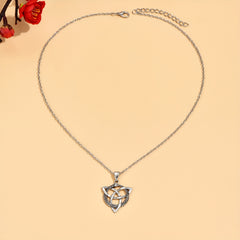 Gothic Vintage Silver Viking Rune Pendant Necklace