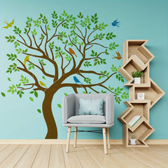 18pcs Tree & Bird Stencil Art for Scrapbooks 300x300mm PE Terephthalate