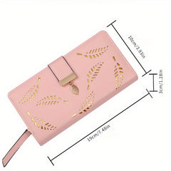 Women's Bifold Wallet with Zippered Closure & Phone Compartment