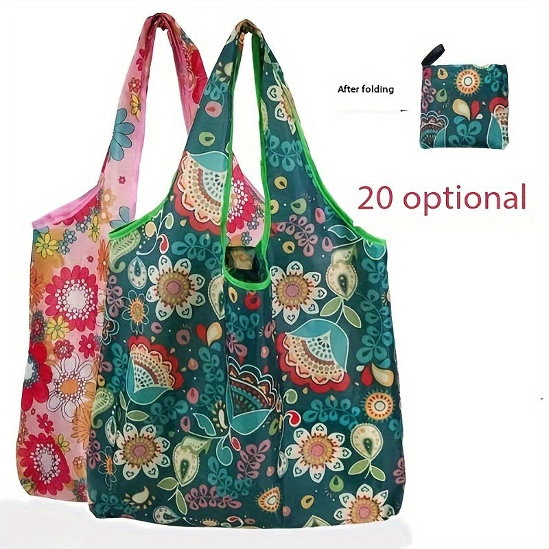 Classic Pattern Foldable Shopping Handbag for Women