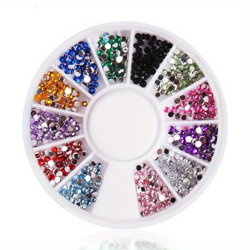 Nail Art Decorations Kit Moon & Star Studs Rhinestones Pearls Rivets Charms