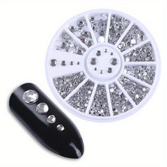 Nail Art Decorations Kit Moon & Star Studs Rhinestones Pearls Rivets Charms