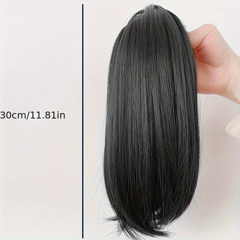 Clip In Claw Ponytail Hair Extensions Synthetic Straight Ponytail for Daily Wear