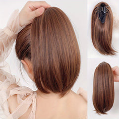 Clip In Claw Ponytail Hair Extensions Synthetic Straight Ponytail for Daily Wear